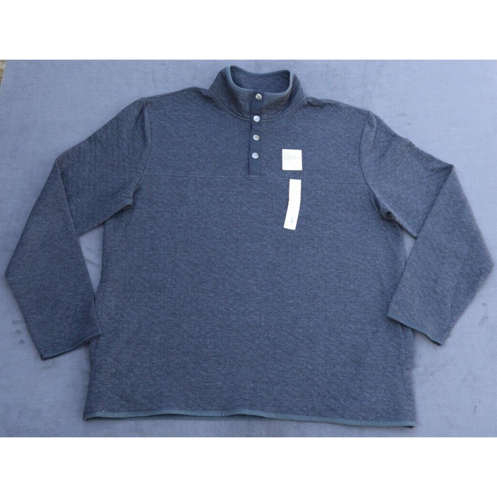 Sonoma Mens Long Sleeve Quarter Snap Pullover Fleece XXLarge Gray